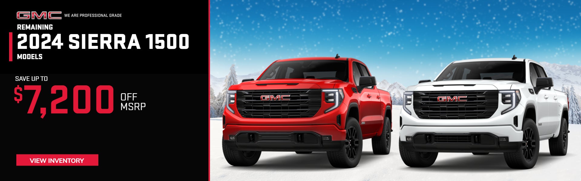 Up to $7,200 Remaining 2024 GMC Sierra 1500 Models